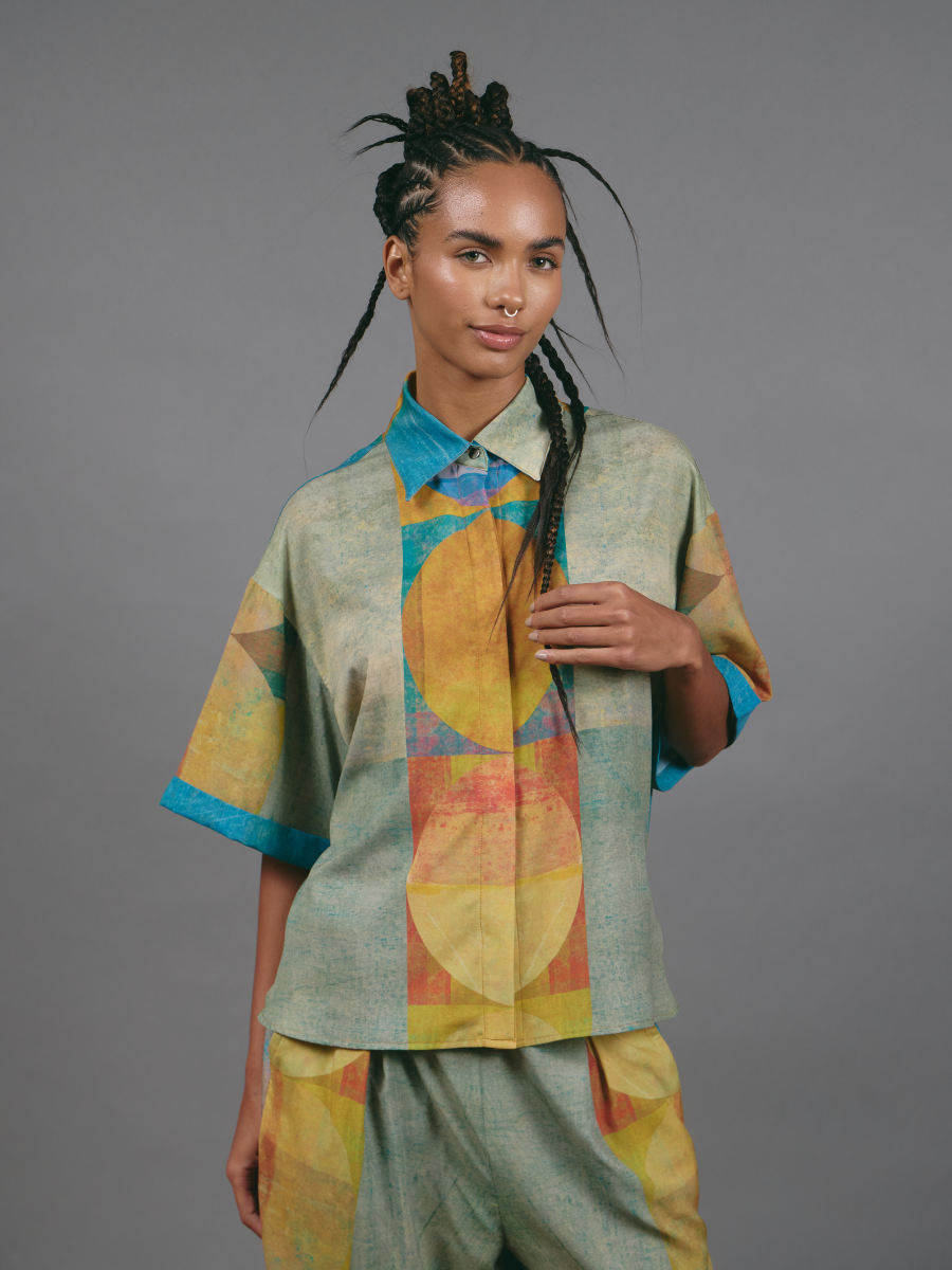 Blusa Cuadrada Manga Corta - Esferas