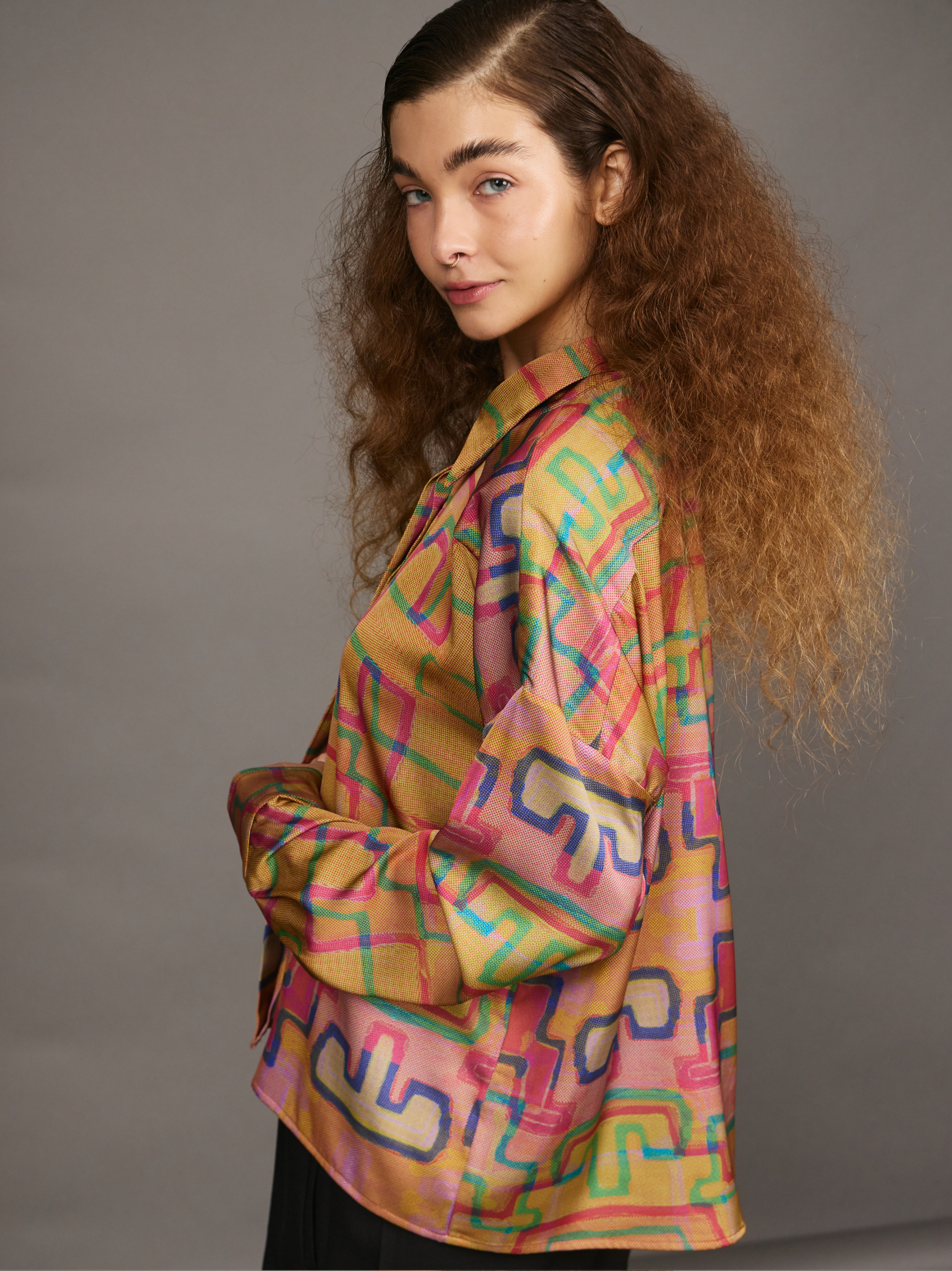 Blusa Satin - Escalera Multicolor