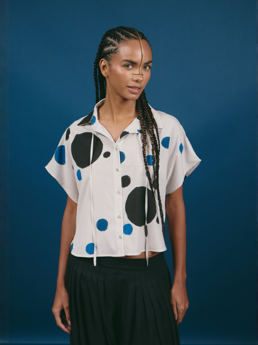 Blusa con Jaladores - Dark Dots