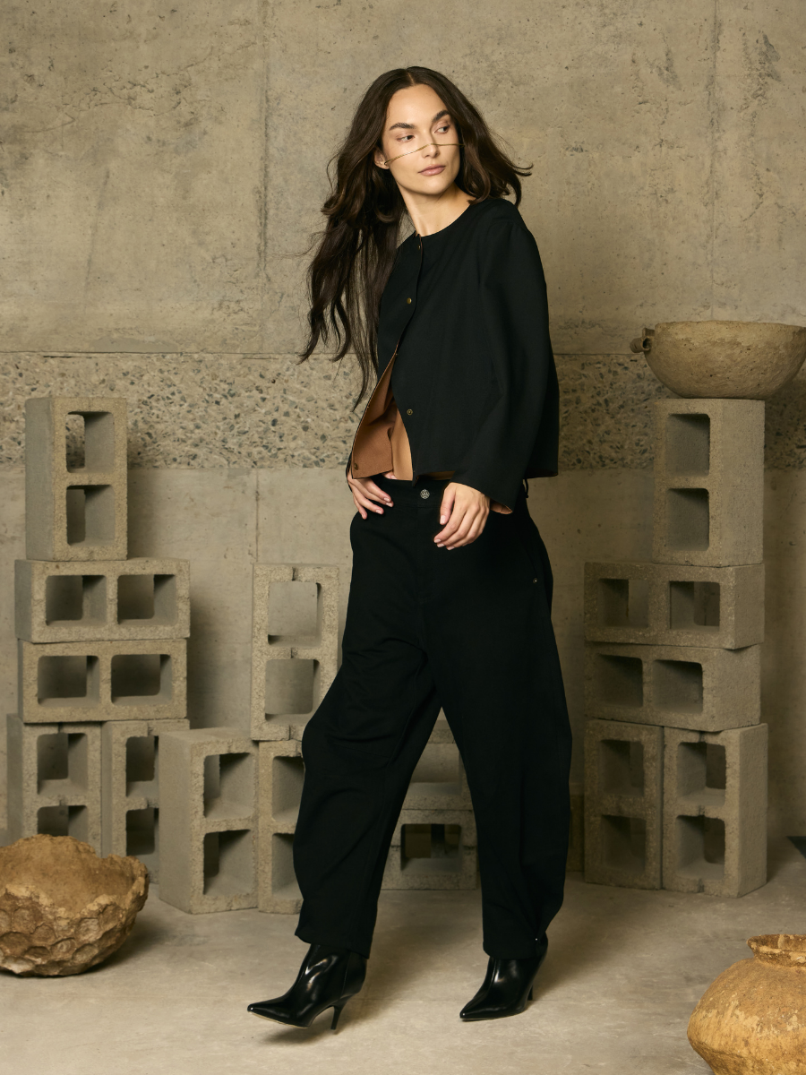 Casaca Reversible - Mocha/ Negro