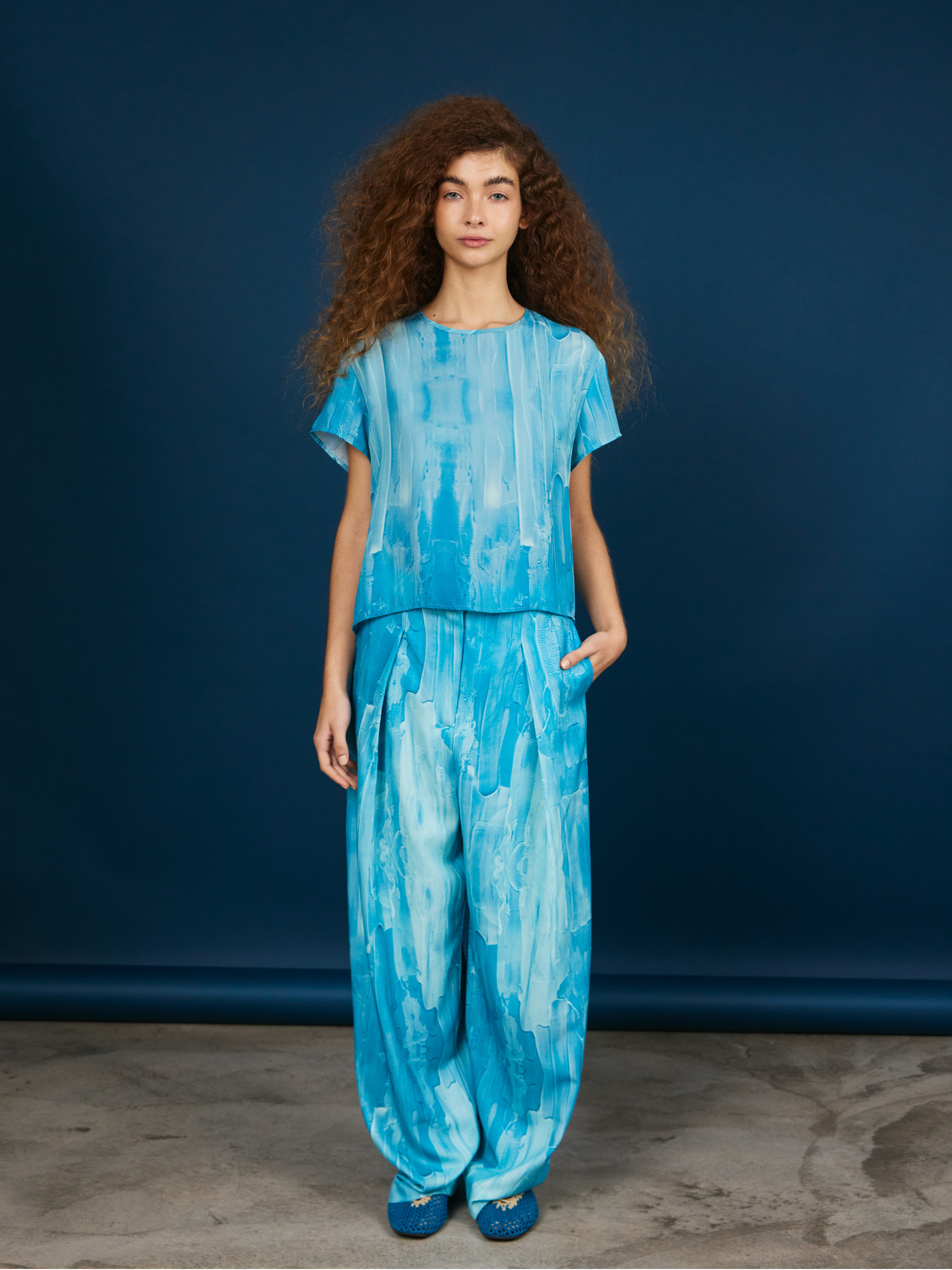 Camiseta - Pincelada Celeste