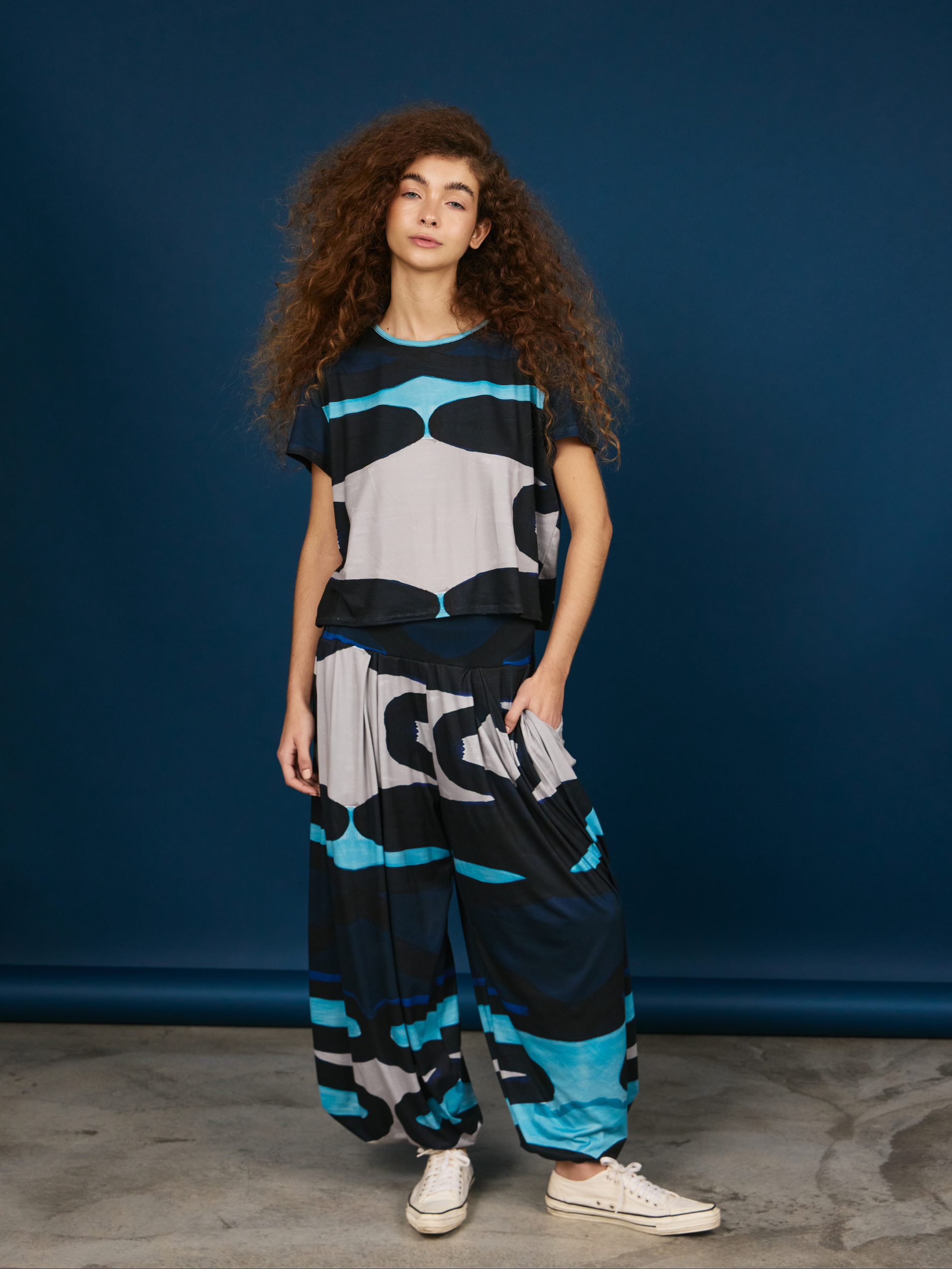 Camiseta - Zigzag Azul