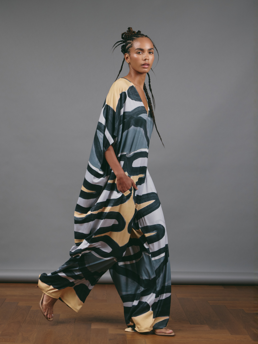 Enterizo con Bolsillos - Zig Zag Gris