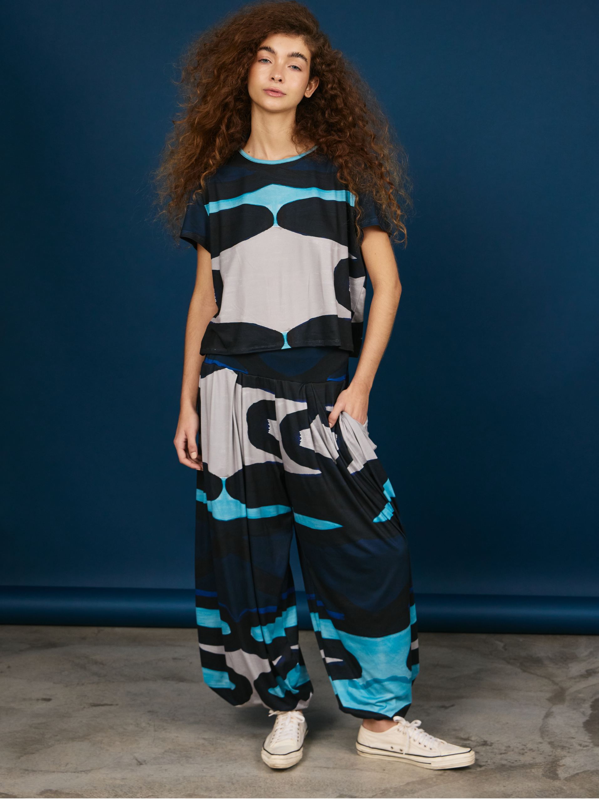 Pantalón Comfy - Zigzag Azul