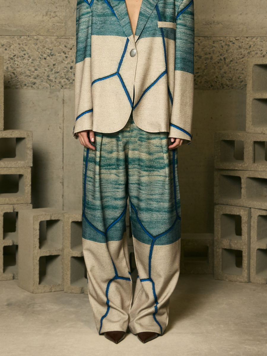 Pantalón con Pliegues Profundos - Red