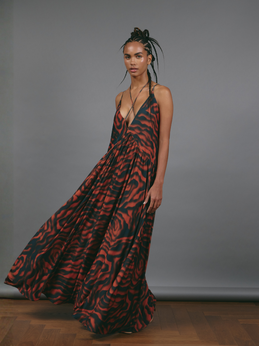 Vestido Hippie Cruzado - Shadow Roses