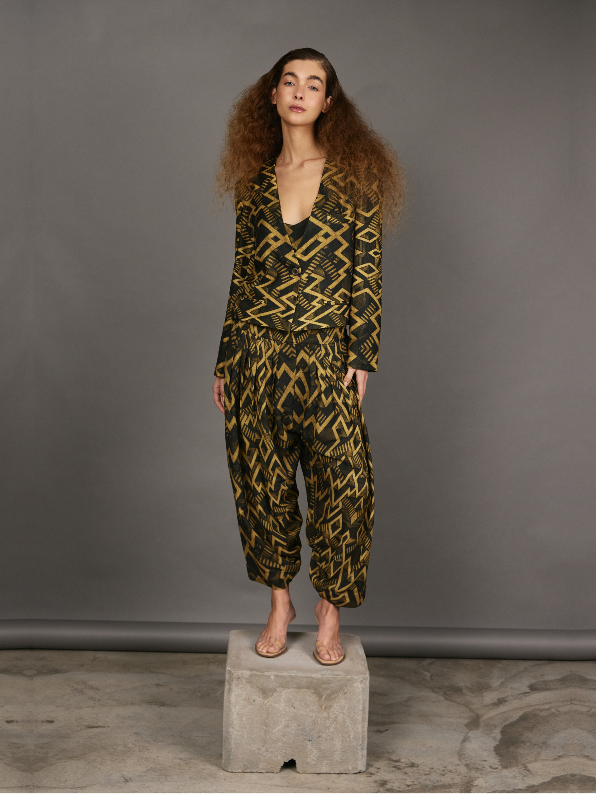 Cropped Blazer 1 Botón - Laberinto