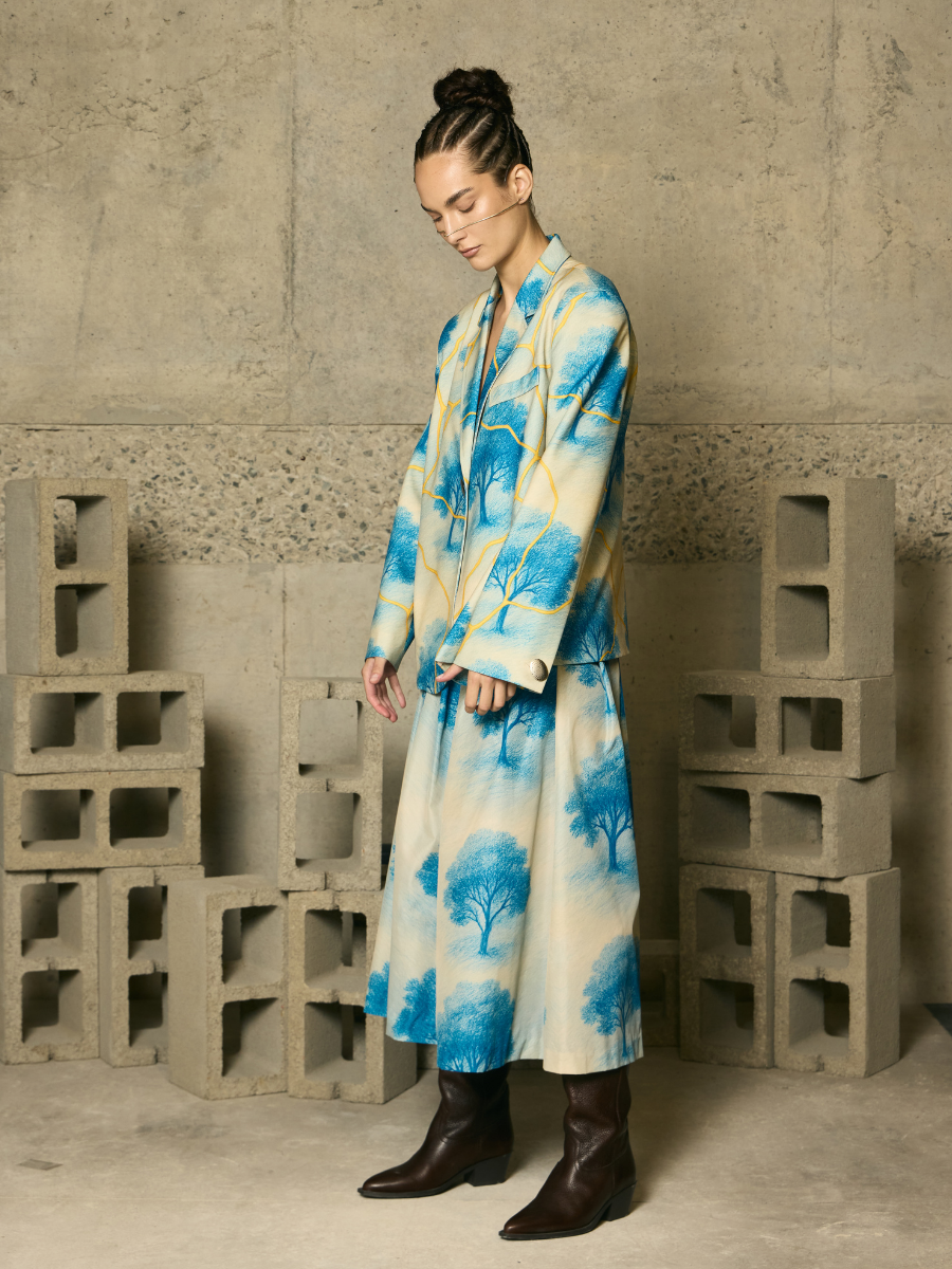 Falda con Pliegues - Forest