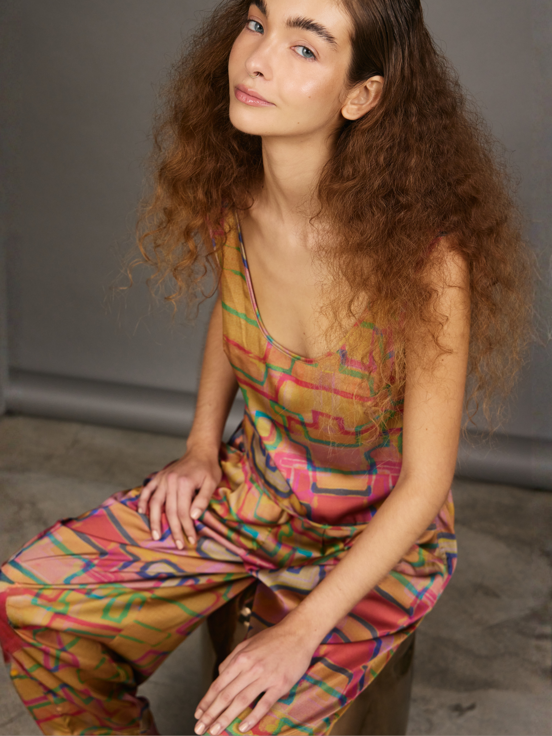 Top Satin - Escalera Multicolor